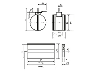 Клапан с приводом Ecoclima Pro Vent ECT VAL-T 200+P220